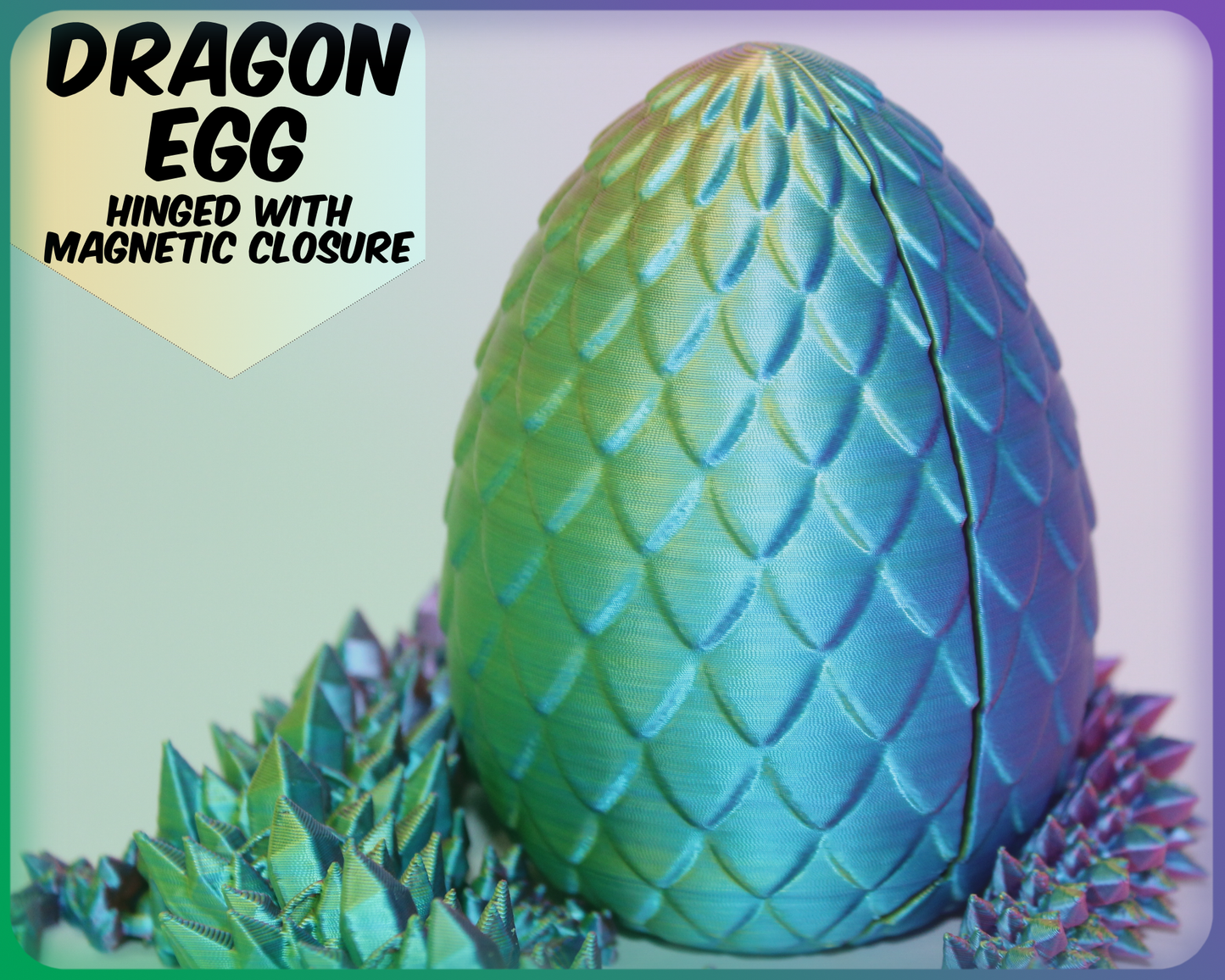 Dragon Egg (hinged with magnetic closure).