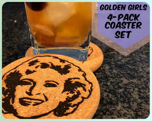 Golden Girls cork coasters 4-pack